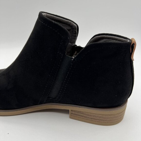 Dr Scholls Womens Astir Black Faux Suede Ankle Booties 7M Side Zip Western Goth - Picture 8 of 12